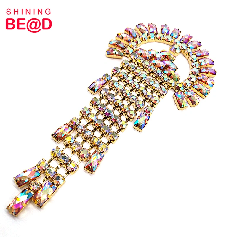 Wholesale Rhinestone Applique Pink AB Resin Stone DIY Clothing Accessories,Embellishments Rhinestone Appliques