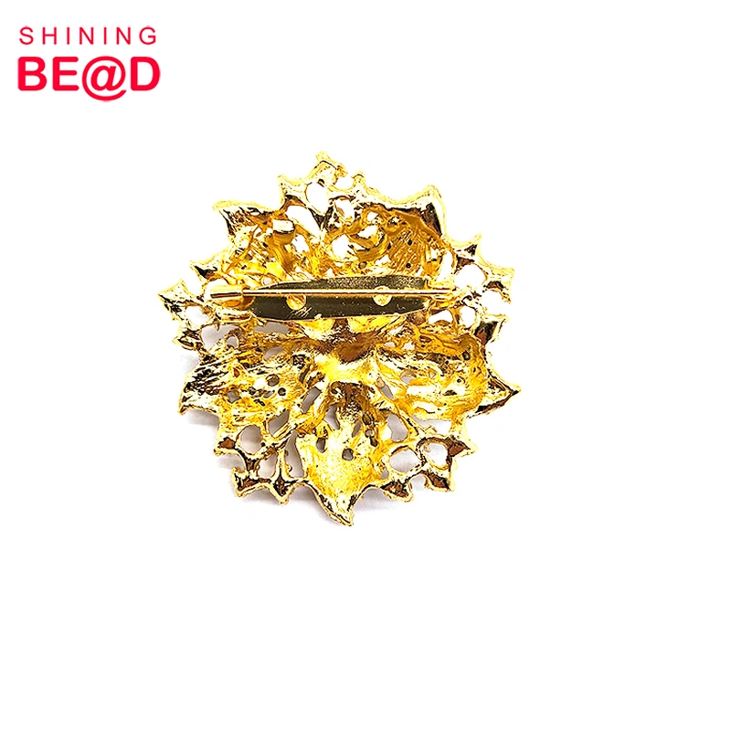 2020 Fashion Hollow Flower Shaped Rhinestone Brooch Pin,Brooches Women Crystal Rhinestone,Rhinestone Brooch Pins