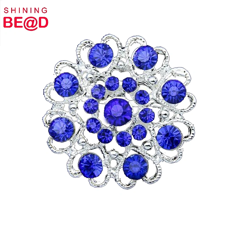 Rhinestone crystal flower rhinestone brooches pin for women dresses