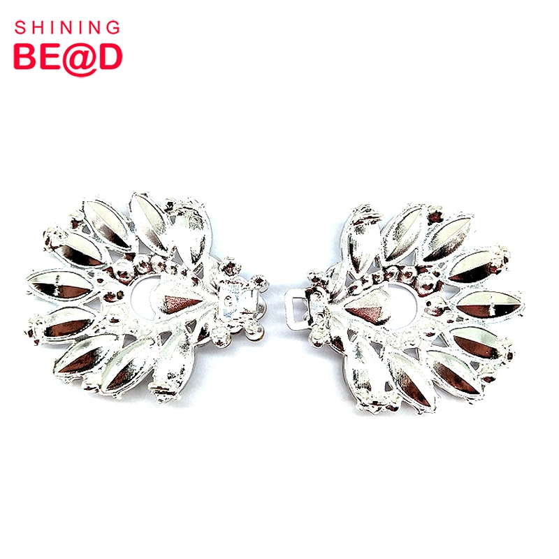 Wholesale Silver Plated Rhinestone Buckle,Small Rhinestone Buckle,Starfish Rhinestone Buckle