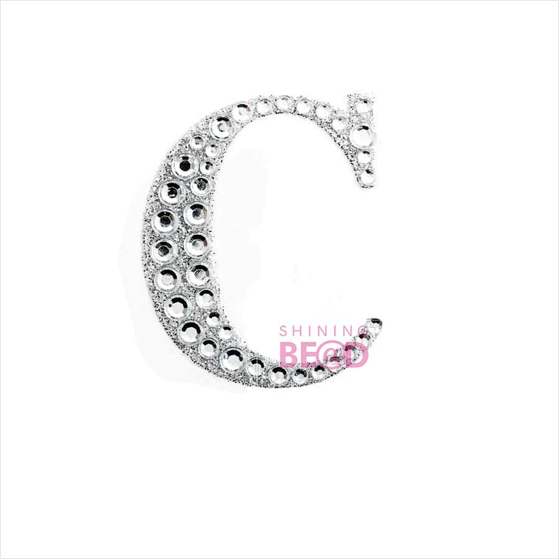 adhesive letter acrylic rhinestone sticker for wedding cards
