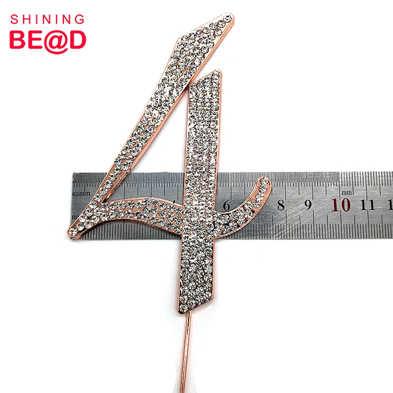 Wholesale Rhinestone Number 4 Cake Topper,Rhinestone Number Cake Topper,Rhinestone Bling Numbers