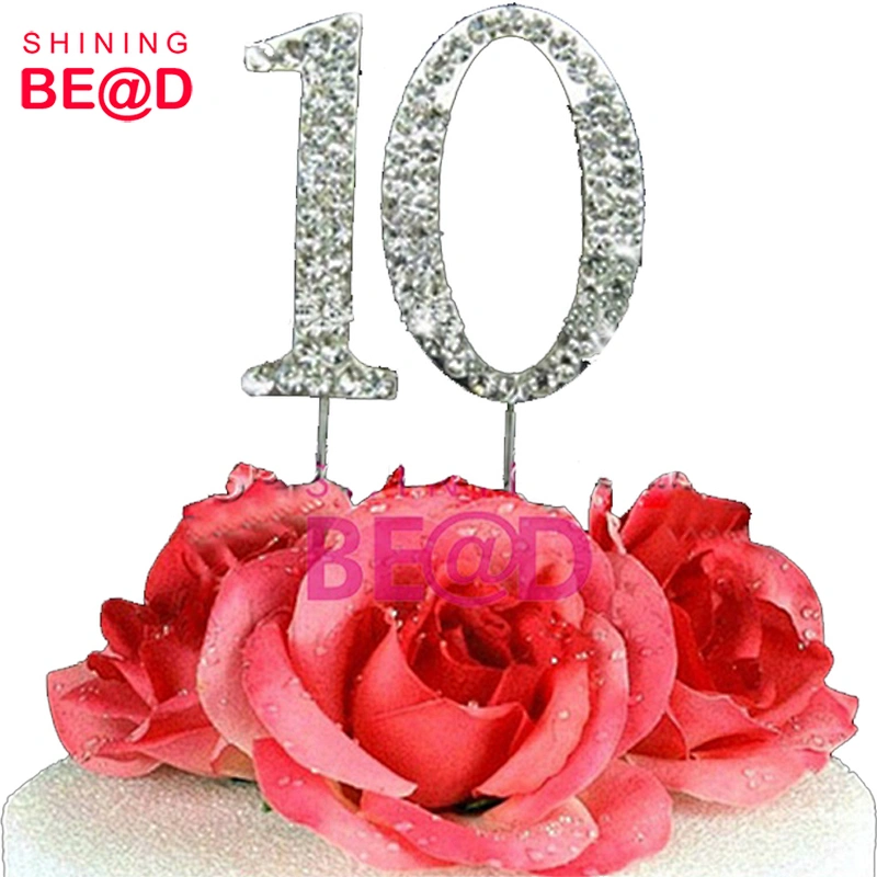 2020 Fashion Number Rhinestone Cake Topper For Party Decoration,Cake Topper Numbers,Rhinestone Number Cake Topper