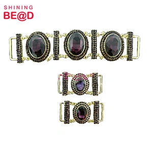 Wholesale Purple Glass Rhinestone Connector For Bikini,Bikini Connector,Bikini Connectors For Sale
