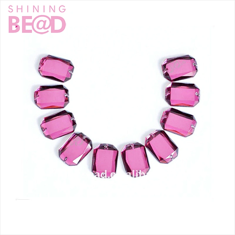 High quality acrylic crystal octagon beads for decoration flat back