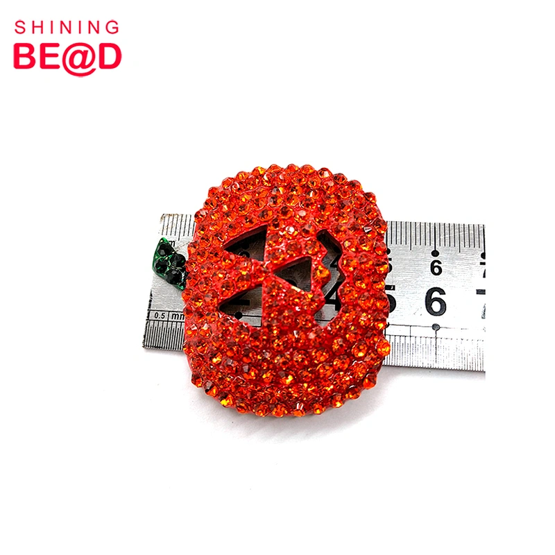 Wholesale Halloween Ornament Pumpkin Rhinestone Brooch,Rhinestone Initial Brooch,European Fashion Jewellery