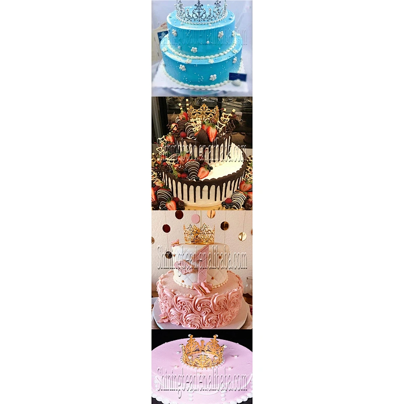 2019  DIY high quality chinese products gold Crown Cake Topper for Wedding Birthday Party  Decoration