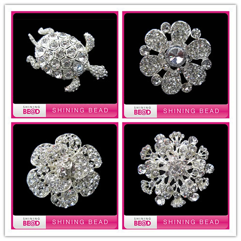 new arrival rhinestone brooch bouquet wholesale for wedding decor