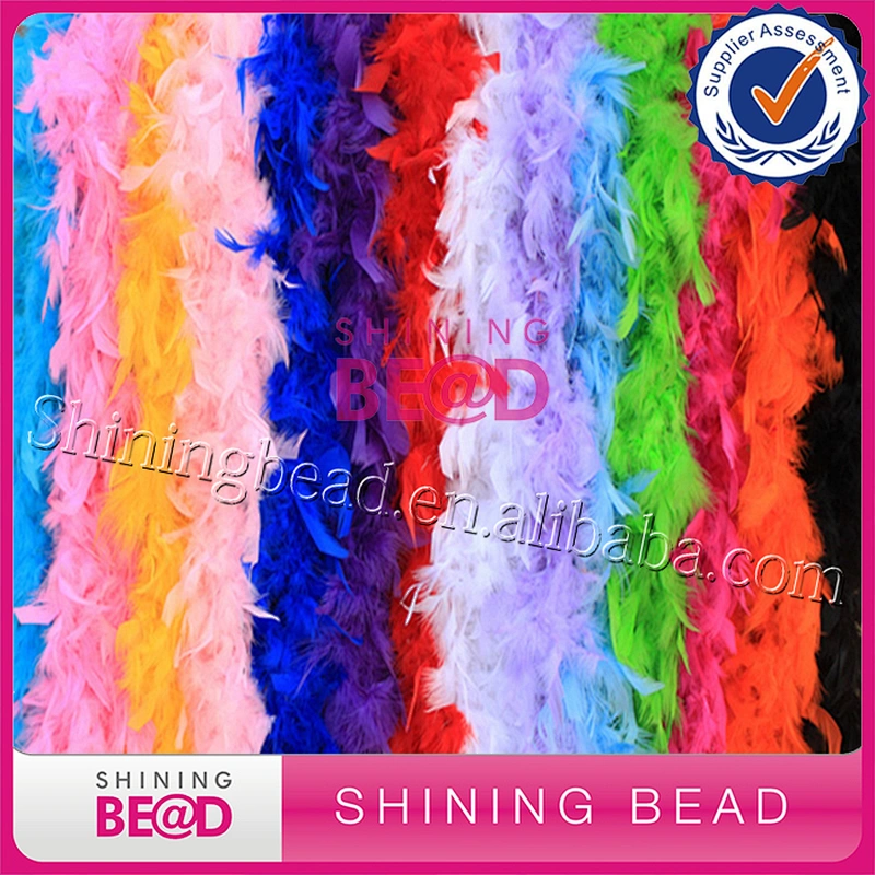 Hot selling dyed colors luxurious ostrich feather boa for party&event favor