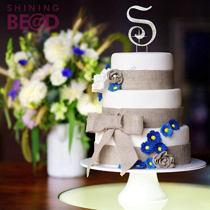 Monogram Letter S Personalized Wedding Cake Topper Celebrations For Wedding Souvenirs