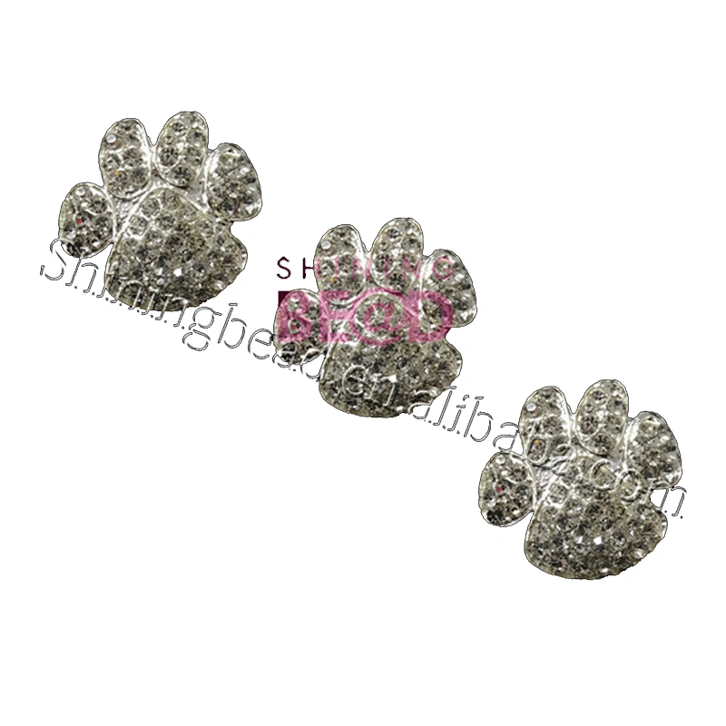 crystal paw shaped scarf buckle/wedding chair brooch rhinestone buckle