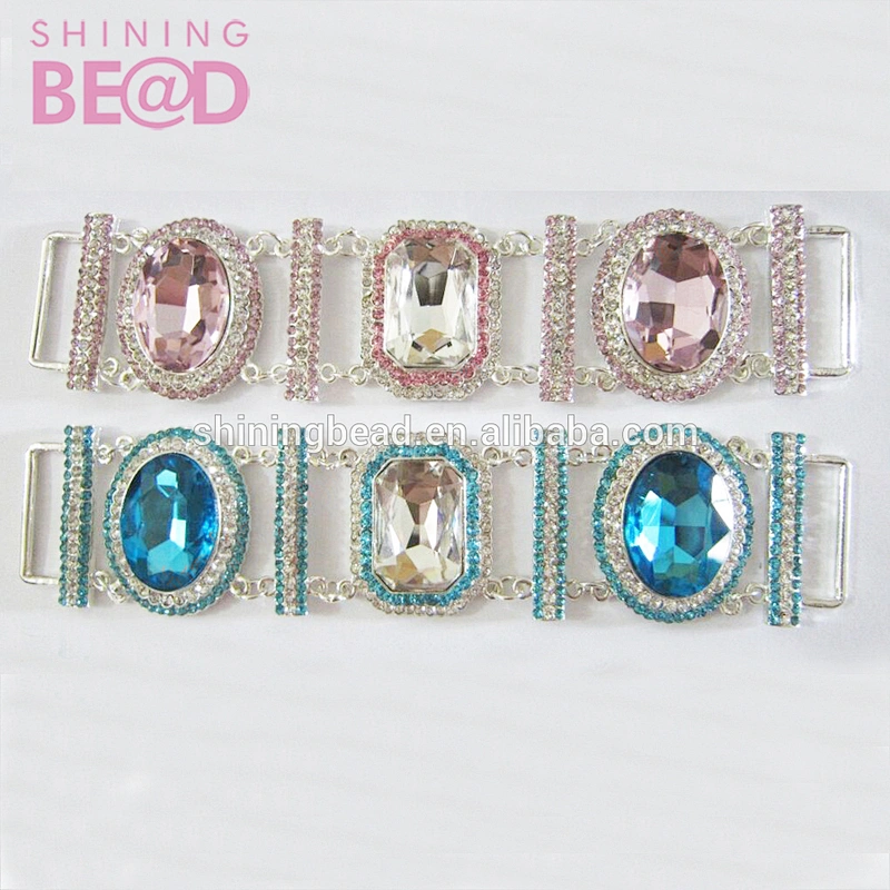 Factory Manufacture Jeweley Glass Bead Rhinestone Connector Customized Design Bikini Connector