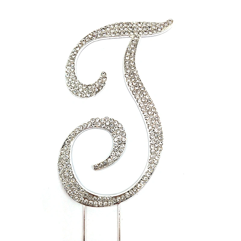 Wholesale Capital Letters Rhinestone Cake Topper,Wedding Cake Toppers,Snowman Cake Topper