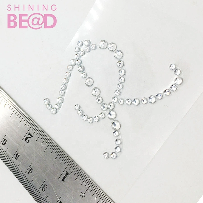 Wholesale Custom Rhinestone Sticker Alphabet Letters
