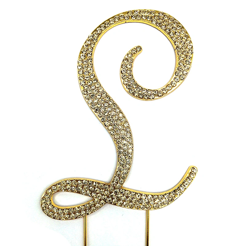 Wholesale Capital Letters Rhinestone Cake Topper,Wedding Cake Toppers,Snowman Cake Topper