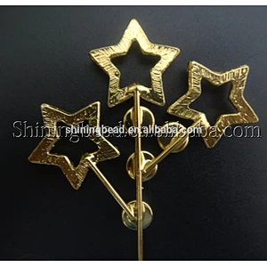Star shape pearl rhinestone cake topper