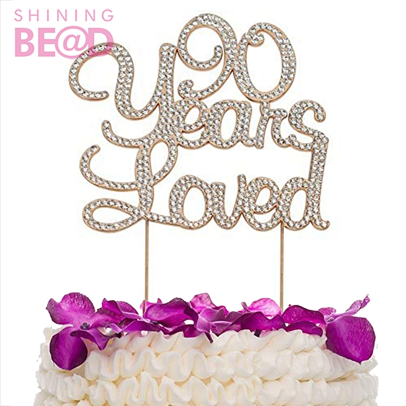 Premium 70th Birthday Party Cake Topper Rhinestone 70 Year Old Decoration Makes a Great Centerpiece