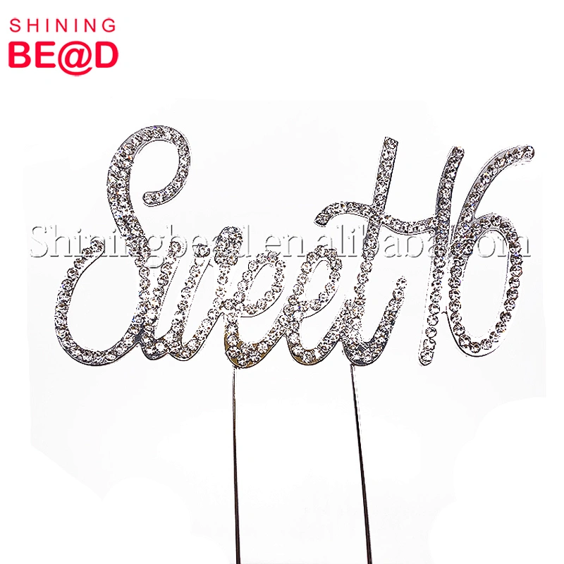 New Design Rhinestone Cake Topper For Birthday Party,Rhinestone Number Cake Topper,Cake Topper For Birthday Party