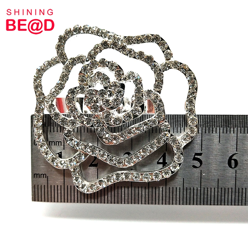 2020 Fashion Silver Plated Rose Flower Shape Crystal Rhinestone Napkin Ring For Table Decoration,Gold Napkin Rings