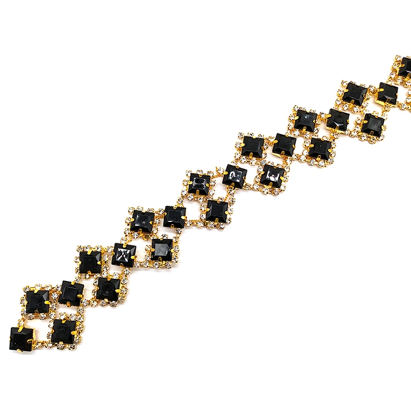 Wholesale Carnival Clothes Decoration Acrylic Rhinestone Trimming Chain,Rhinestone Bridal Trimmings Chain
