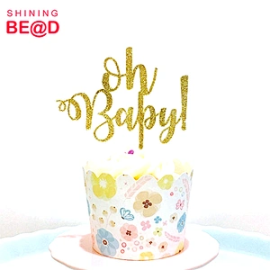Wholesale Oh Baby Acrylic Cake Topper For Birthday Party Decoration,Welcome Baby Acrylic Cake Topper,Hey Baby Cake Topper