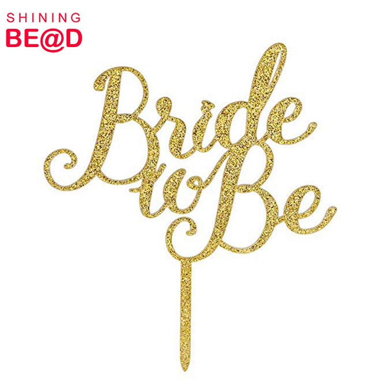 Best Selling Products Bride to Be Cake Topper Gold Glitter for Engagement,Bridal Shower Wedding Party Decoration