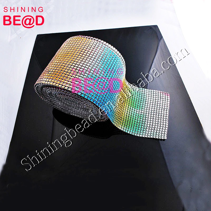 High quality sew-on plastic mesh trimming without rhinestone for shoes