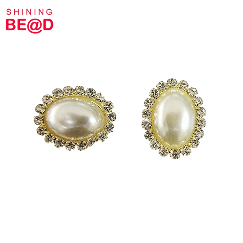 Wholesale Oval Flat Back Pearl Rhinestone Brooch,Brooches Women Pearl Rhinestone,Channel Brooch Rhinestone