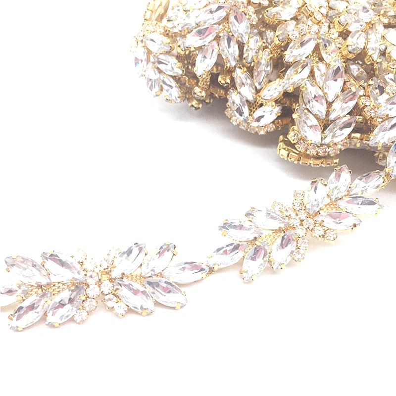2019 new design clear acrylic rhinestone trims decoration