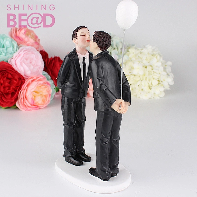 Doll resin figurine crafts resin gay balloon Gift Valentine's Day Engagement cake Decor Anniversary