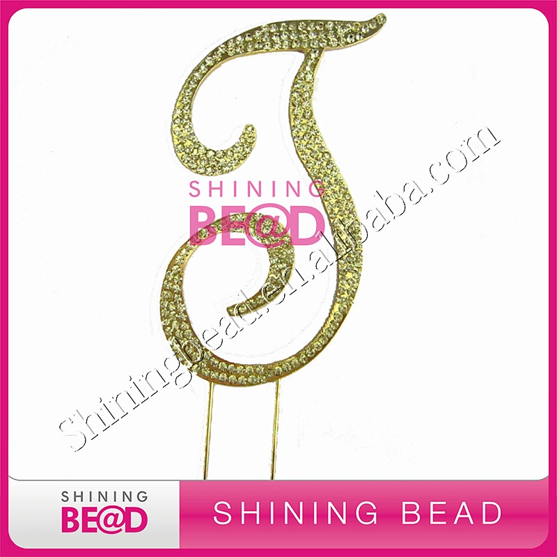 High Quality Bling Letter A G D N Z J W Nautical Cake Toppers For Birthday Party