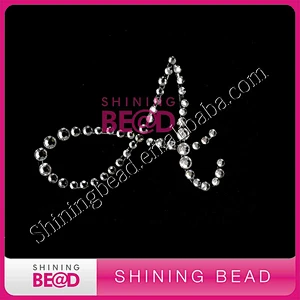 Crystal rhinestone letter sticker sheets letter V alphabet stickers