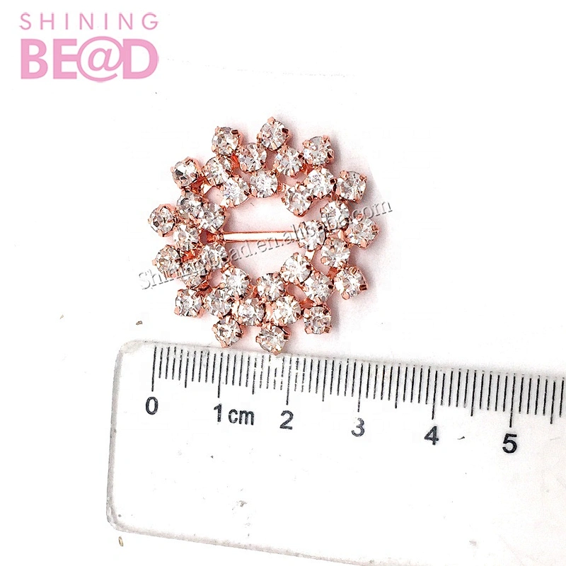 Beautiful Crystal Rhinestone Rose Gold Buckles Slider For Wedding Invitation Card/Ribbon/Shoe/Bag