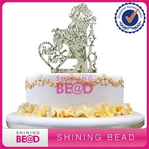 High quality love groom and bride acrylic wedding cake topper
