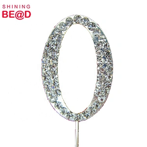 High-quality Party Or Celebration Cake Accessories Rhinestone Number Cake Topper