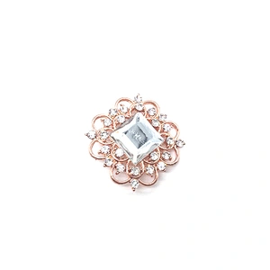 2020 High Quality Rose Gold Plated Chinese Knot Shaped Rhinestone Brooch,Rhinestone Brooch Pins,Large Rhinestone Brooch