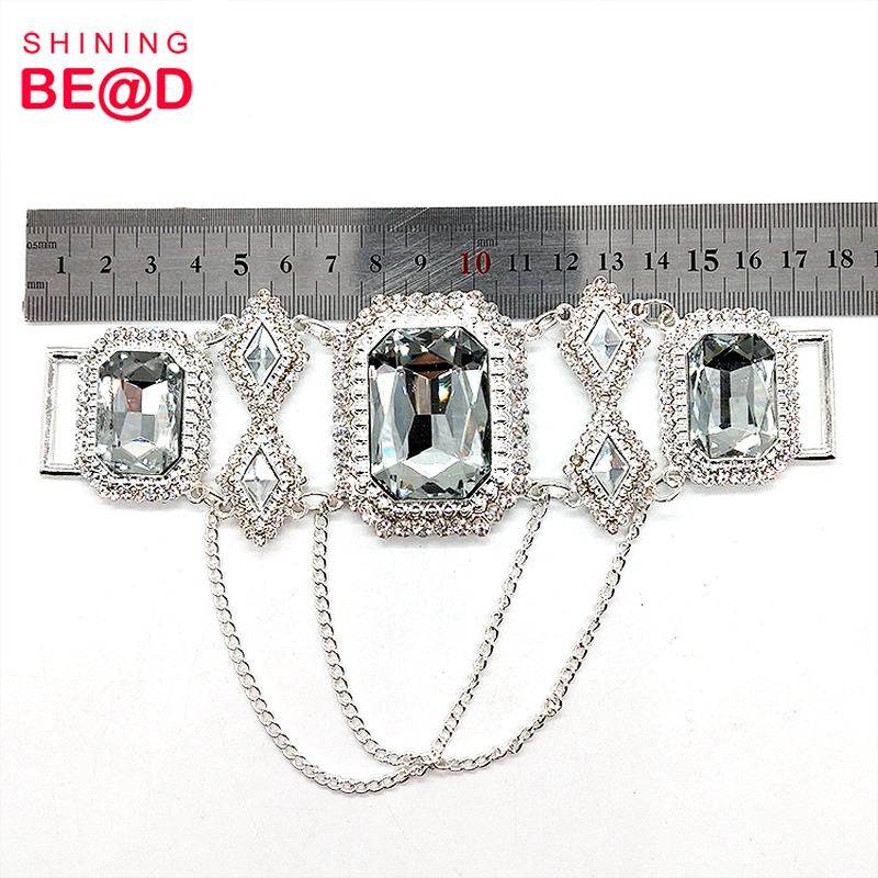 Hot Selling Beautiful Glass Rhinestone Bikini Connector,Rhinestone Buckles For Dresses,Rhinestone Connector For Bikini