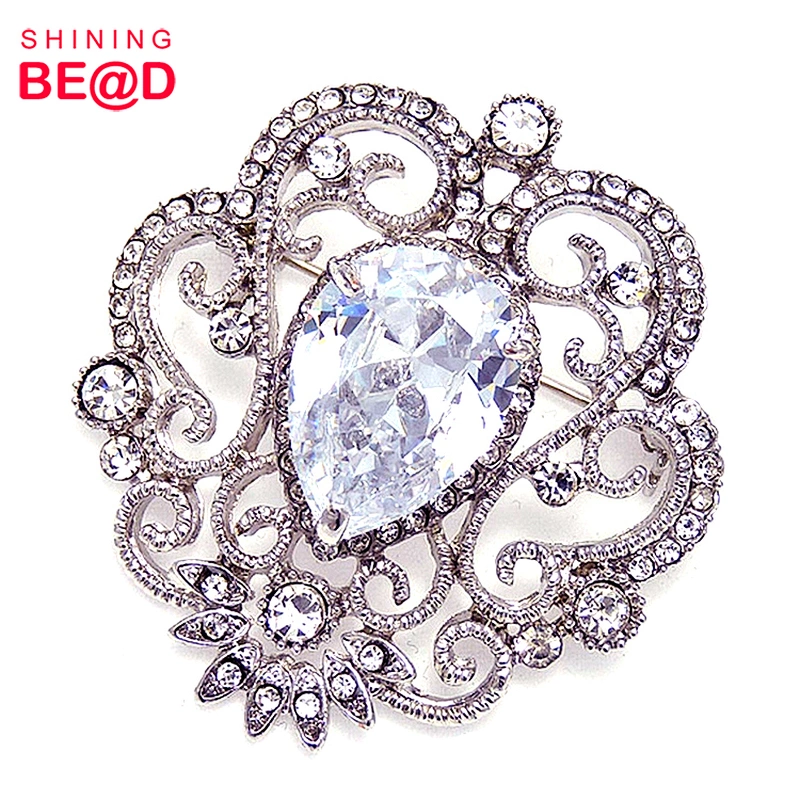 Wholesale High Quality Hollow Design Glass Rhinestone Brooch,Channel Brooch Rhinestone,CC Brooch Crystal Rhinestone