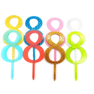 Wholesale Acrylic Number Cake Topper for Birthday Party Supplies,Cake Topper Number,Acrylic Birthday Cake Topper