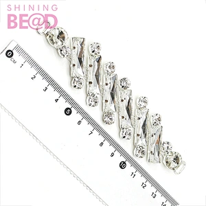 Diamante crystal rhinestone bikini connector buckle for swimwear chain