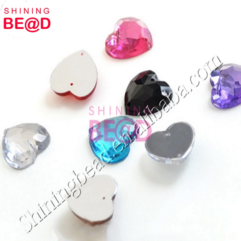 2020 Heart shaped acrylic rhinestone