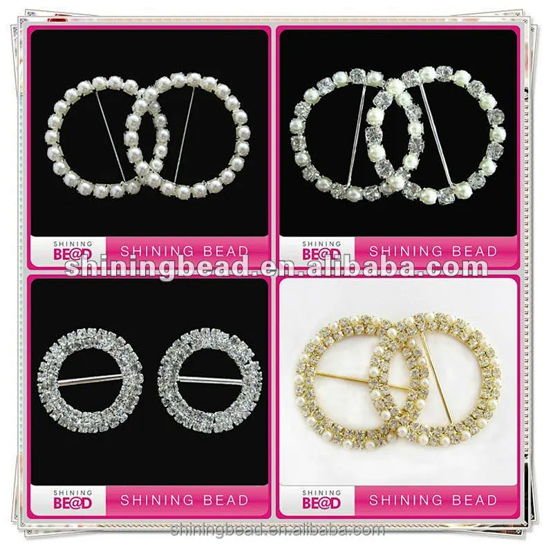 High Quality Round Crystal Rhinestone Buckle For Wedding Table Accessories