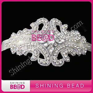 Rhinestone Applique With Pearl For Sash,Belts