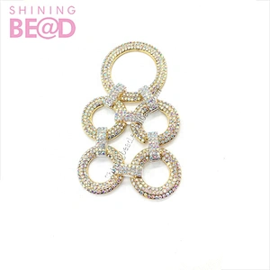 New Ring Chain Buckle Bikini Connectors Rhinestone Chain Bra For Swimming Wear Buckles Crystal Accessories