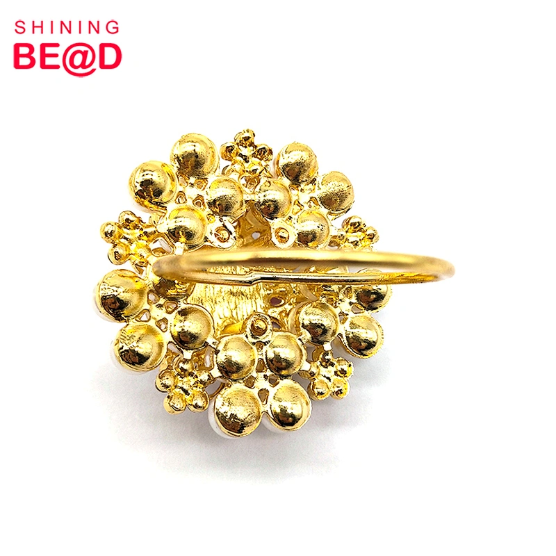Fashion Flower Shape Pearl Rhinestone Napkin Ring For Wedding Table Decoration,Napkin Rings For Weddings