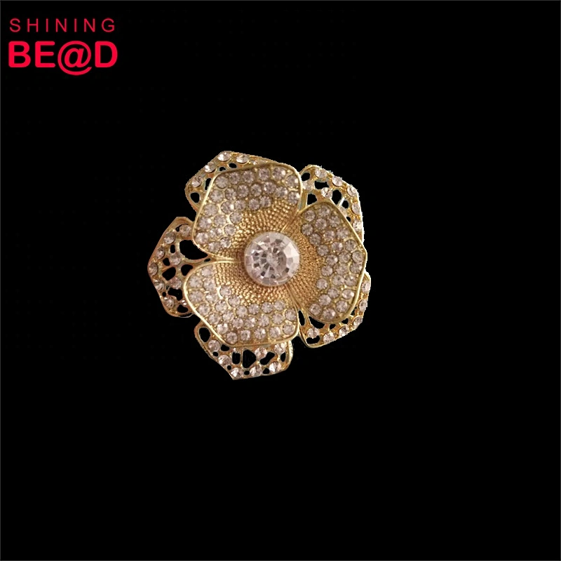 Wholesale Cheap Flower-shaped Rhinestone Napkin Ring For Wedding Table Decoration,Gold Napkin Rings,Handmade Napkin Rings