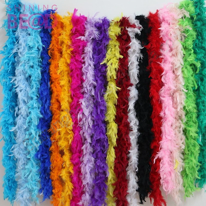 Hot selling dyed colors luxurious ostrich feather boa for party&event favor