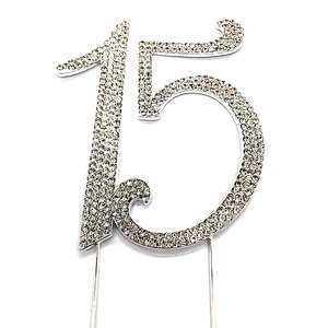 Sell High Quality Birthday Rhinestone Cake Topper,Rhinestone Number Cake Topper,Cheap Cake Topper