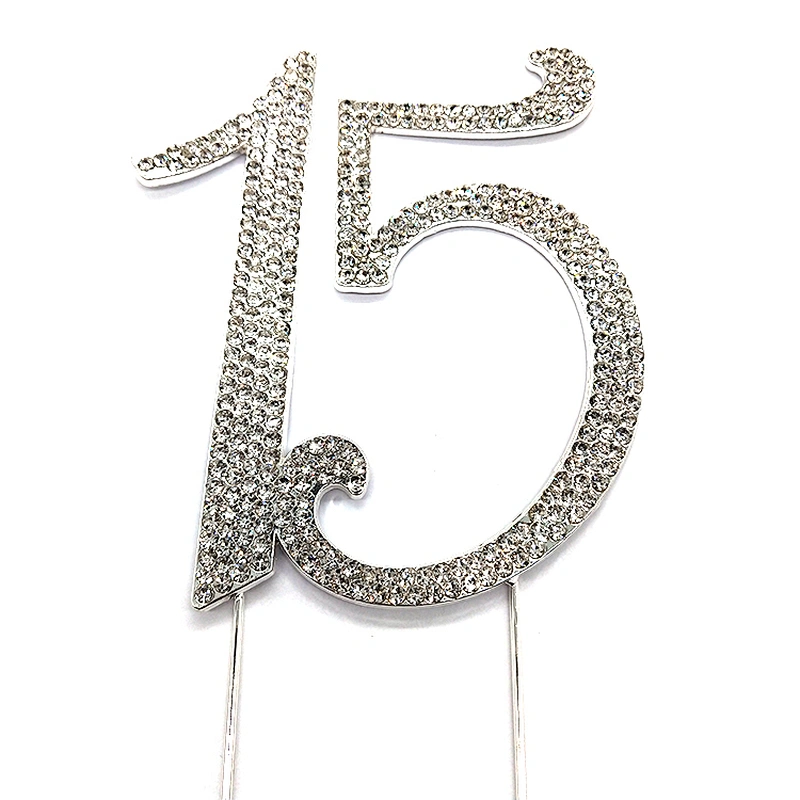 Sell High Quality Birthday Rhinestone Cake Topper,Rhinestone Number Cake Topper,Cheap Cake Topper