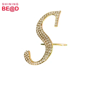 Wholesale Customized Rhinestone Letter Napkin Ring For Wedding Table Decoration,Monogrammed Napkin Rings,Handmade Napkin Rings
